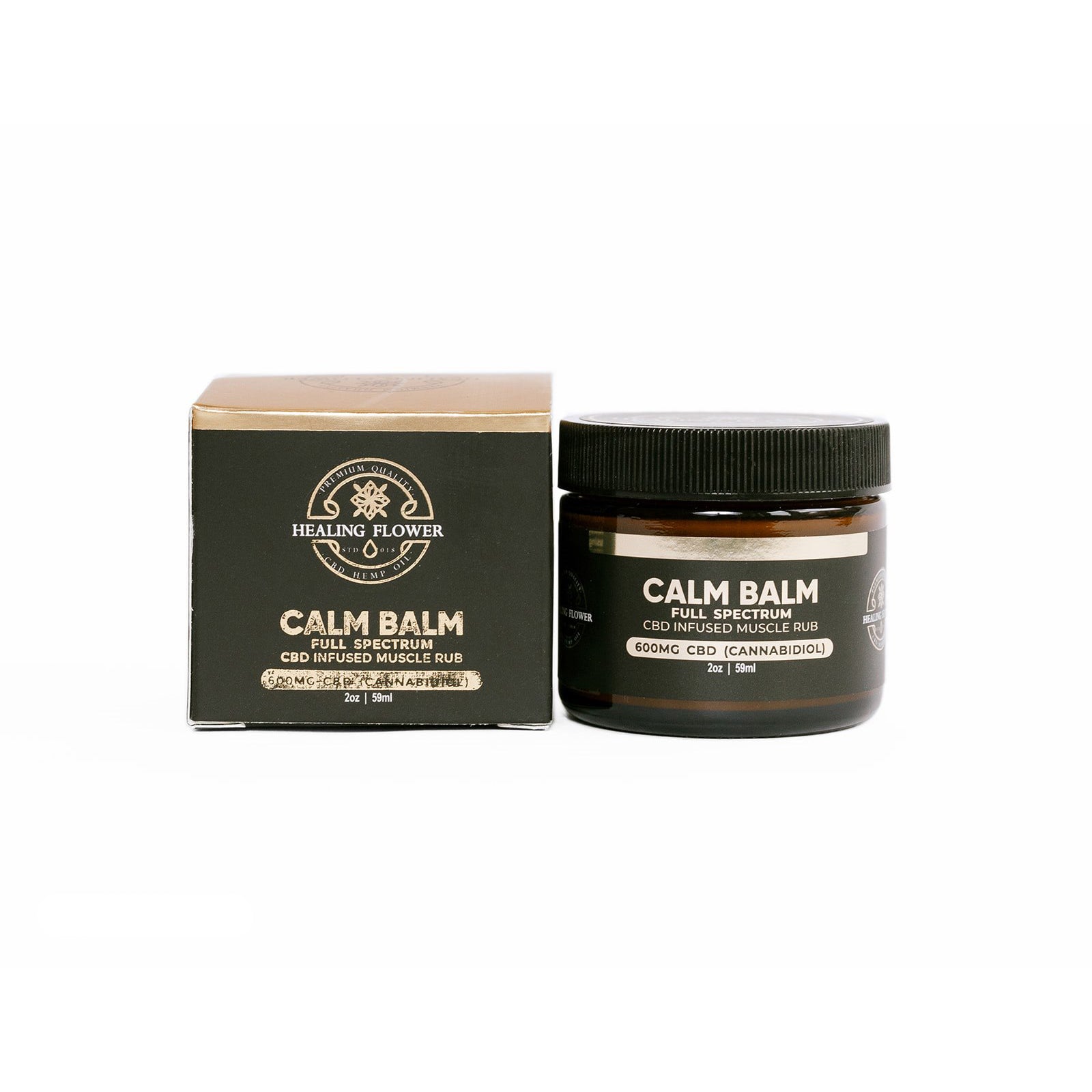 Full Spectrum Hemp CBD Calm Balm Muscle Cream - Healing Flower